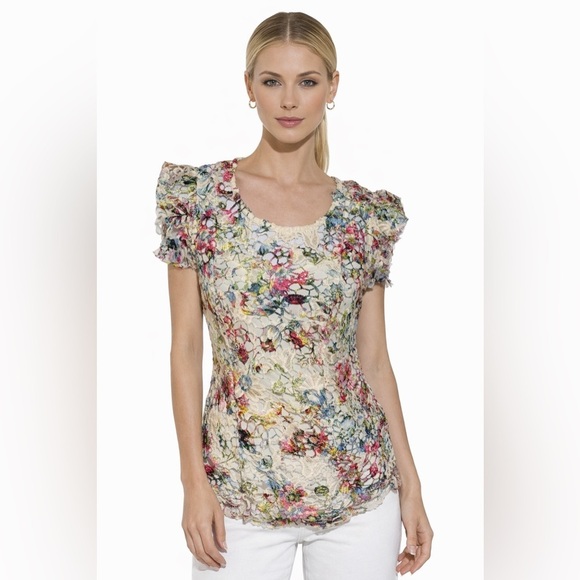Vintage America Blues Tops - Vintage America Blues Womens Medium Floral Crochet Lace Top Cami NWT